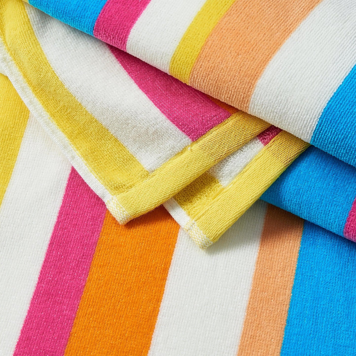 Oversized Cotton Velour Cabana Stripe Beach Towel Novia Collection Ultra Soft for Beach Poolside Camping