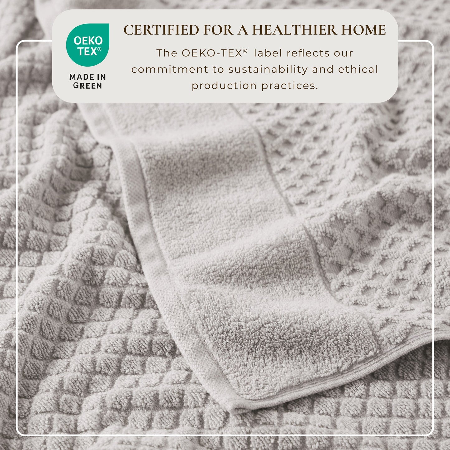 Cotton Diamond Waffle Weave Bath Towel Set Grayson Collection Low Twist Two Ply Towels For Everyday Luxury