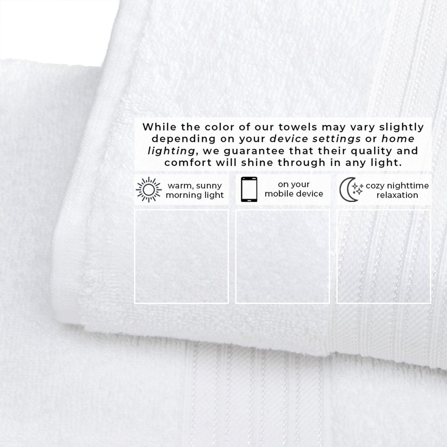 Cooper Collection Cotton Terry Bath Towel Set Lightweight Soft Towels Quick Drying Feather Spun Technology