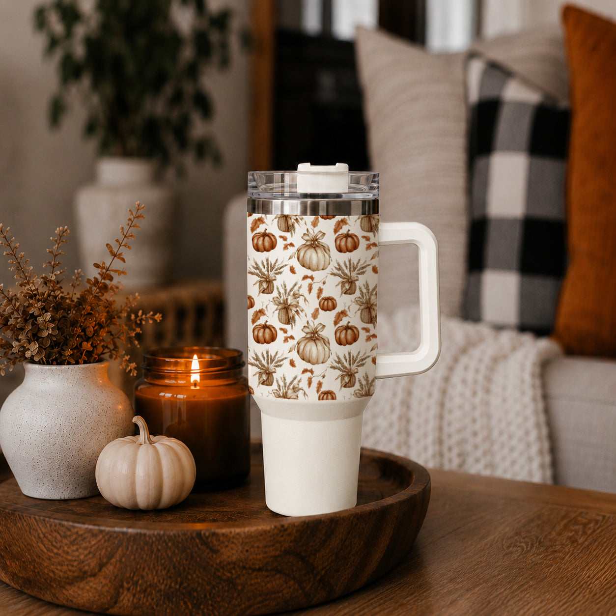 Rustic Pumpkins 40oz Tumbler