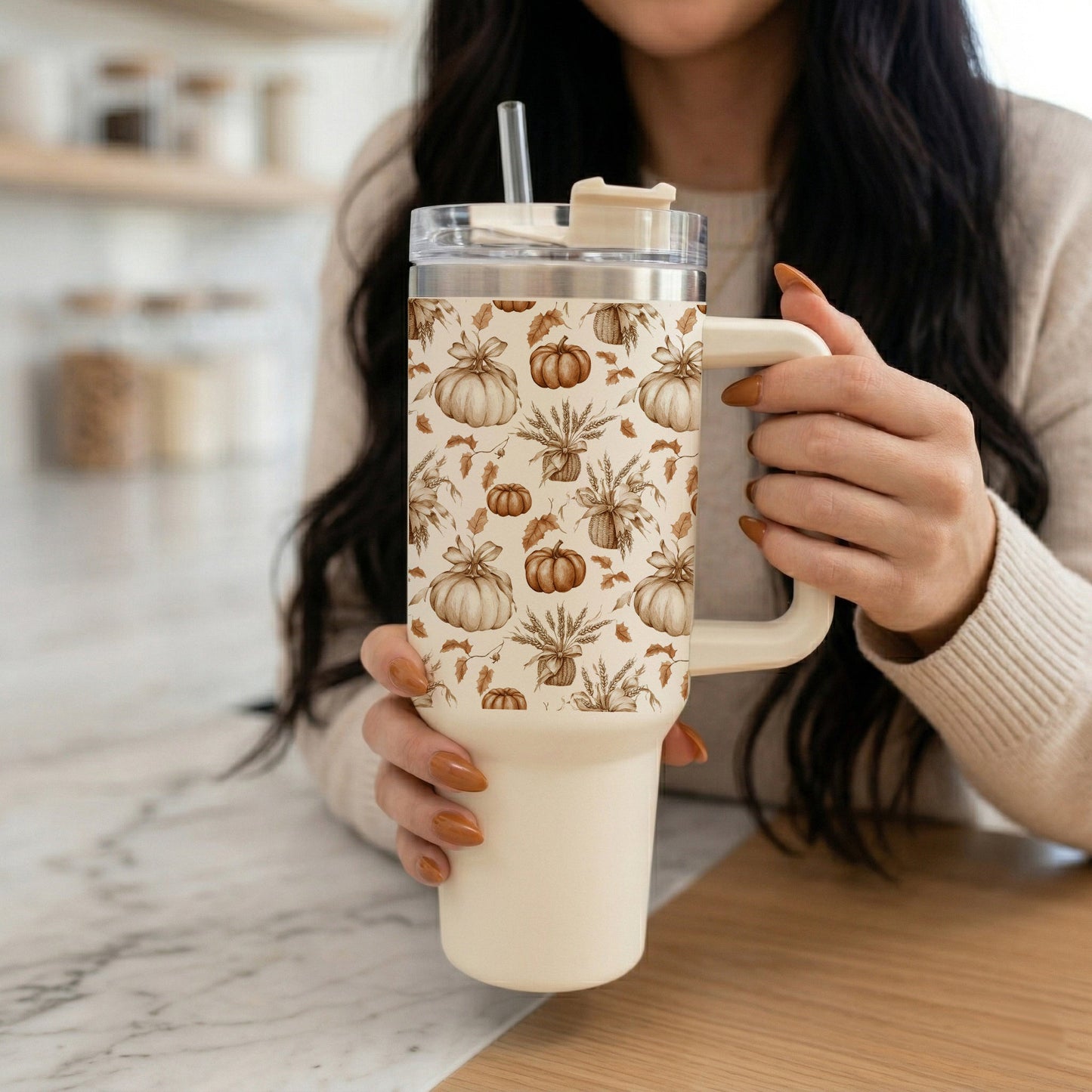 Rustic Pumpkins 40oz Tumbler