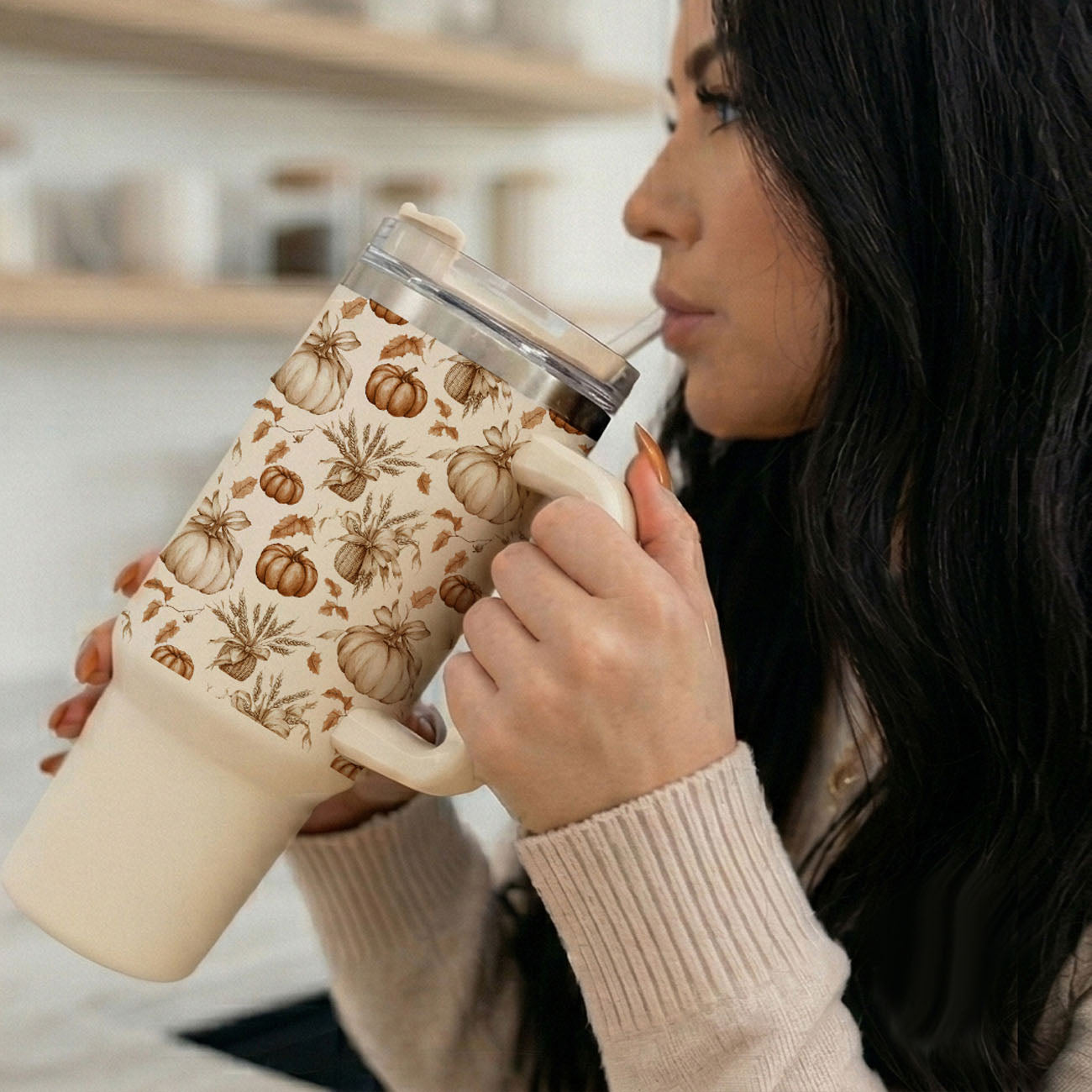 Rustic Pumpkins 40oz Tumbler