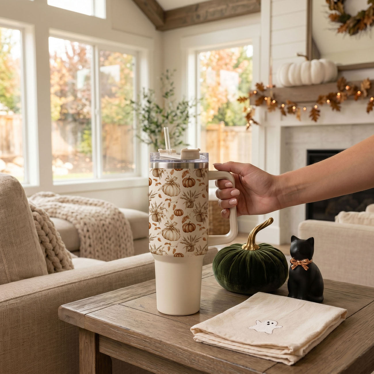 Rustic Pumpkins 40oz Tumbler