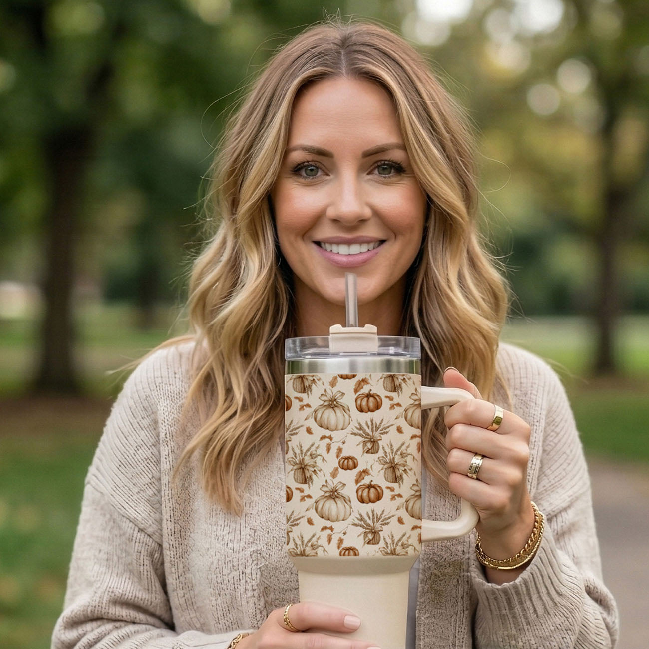 Rustic Pumpkins 40oz Tumbler