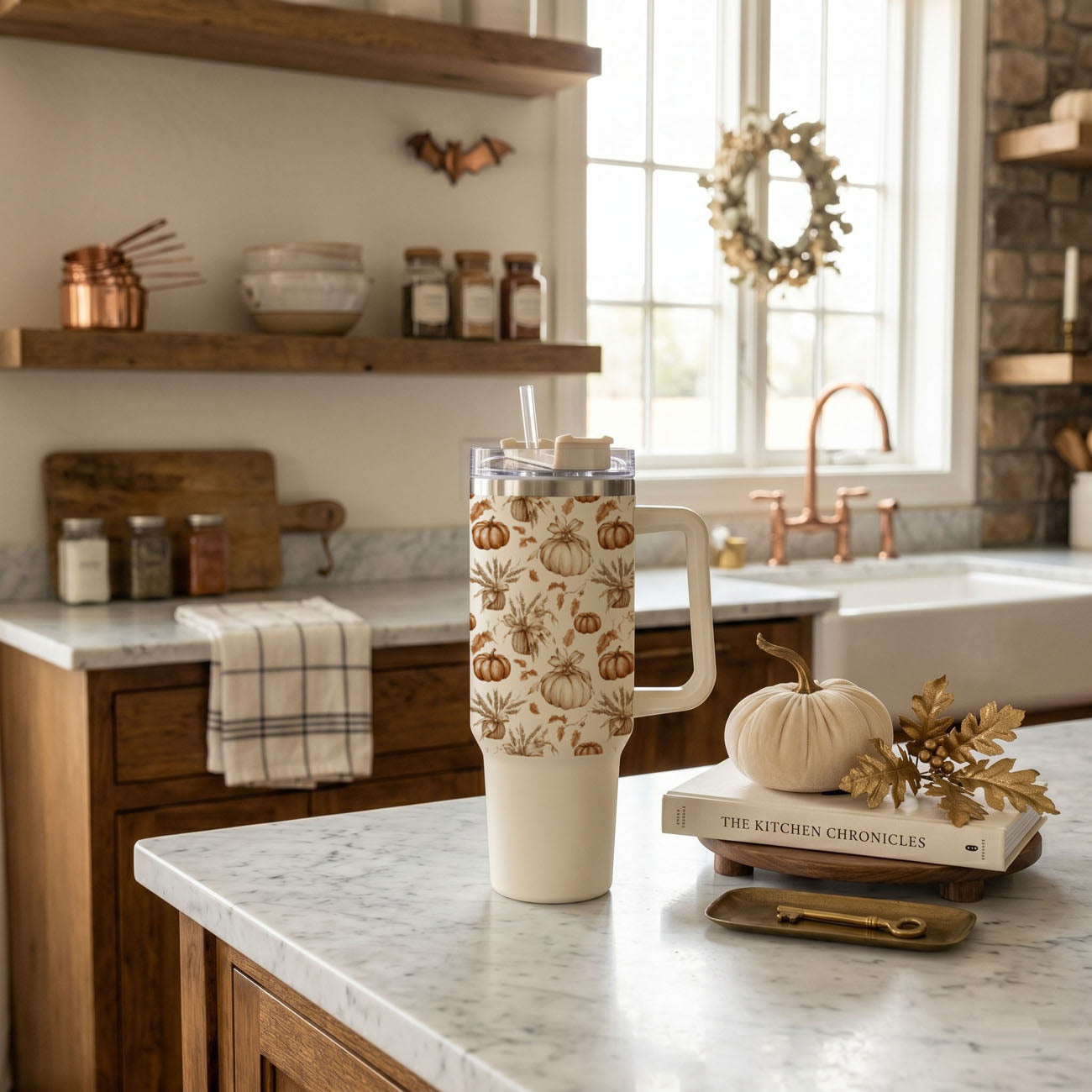 Rustic Pumpkins 40oz Tumbler
