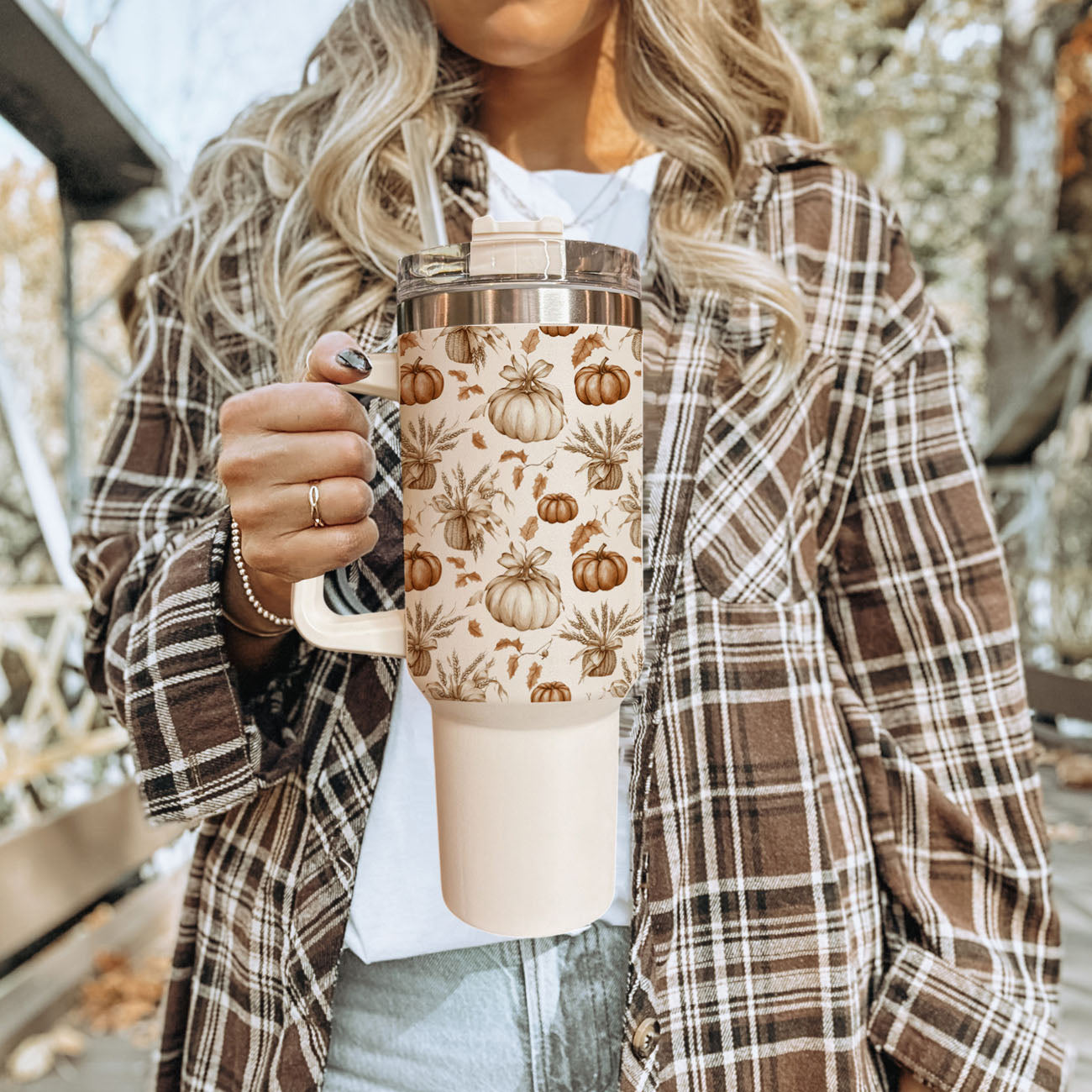 Rustic Pumpkins 40oz Tumbler