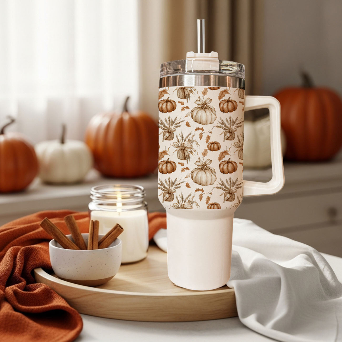 Rustic Pumpkins 40oz Tumbler