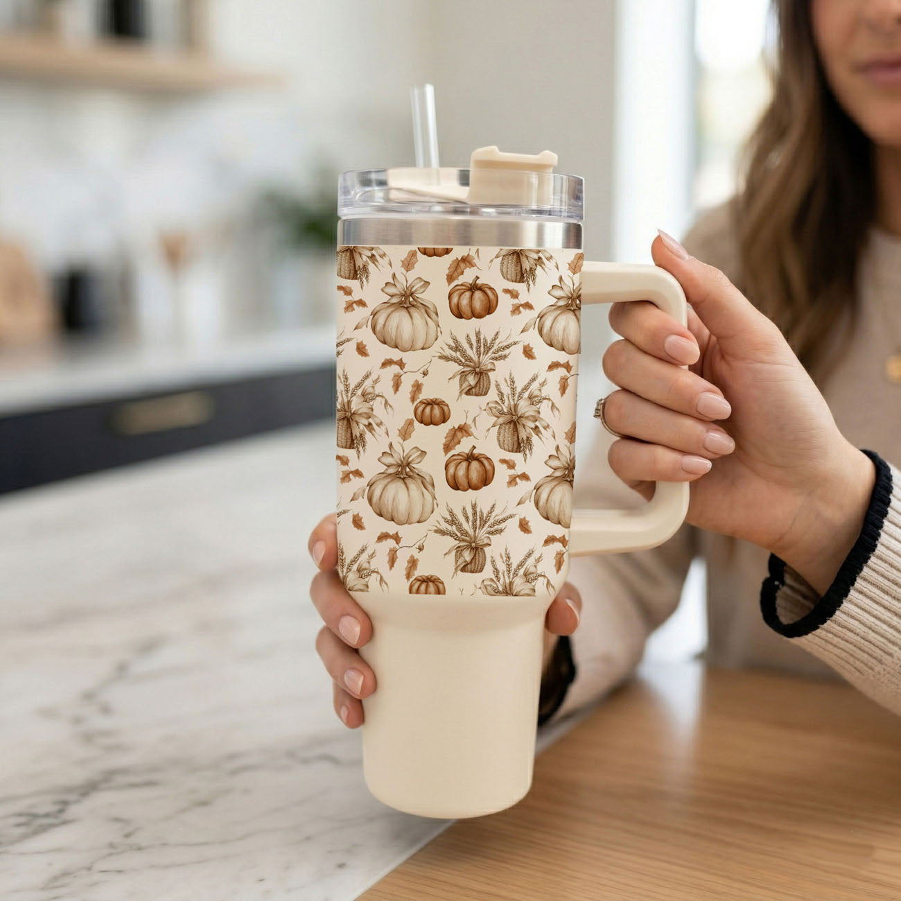 Rustic Pumpkins 40oz Tumbler