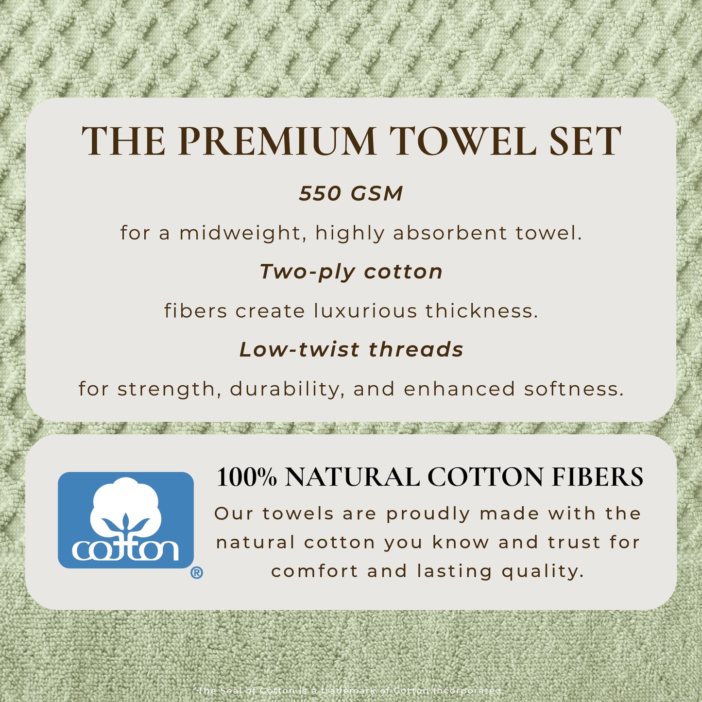 Cotton Diamond Waffle Weave Bath Towel Set Grayson Collection Low Twist Two Ply Towels For Everyday Luxury