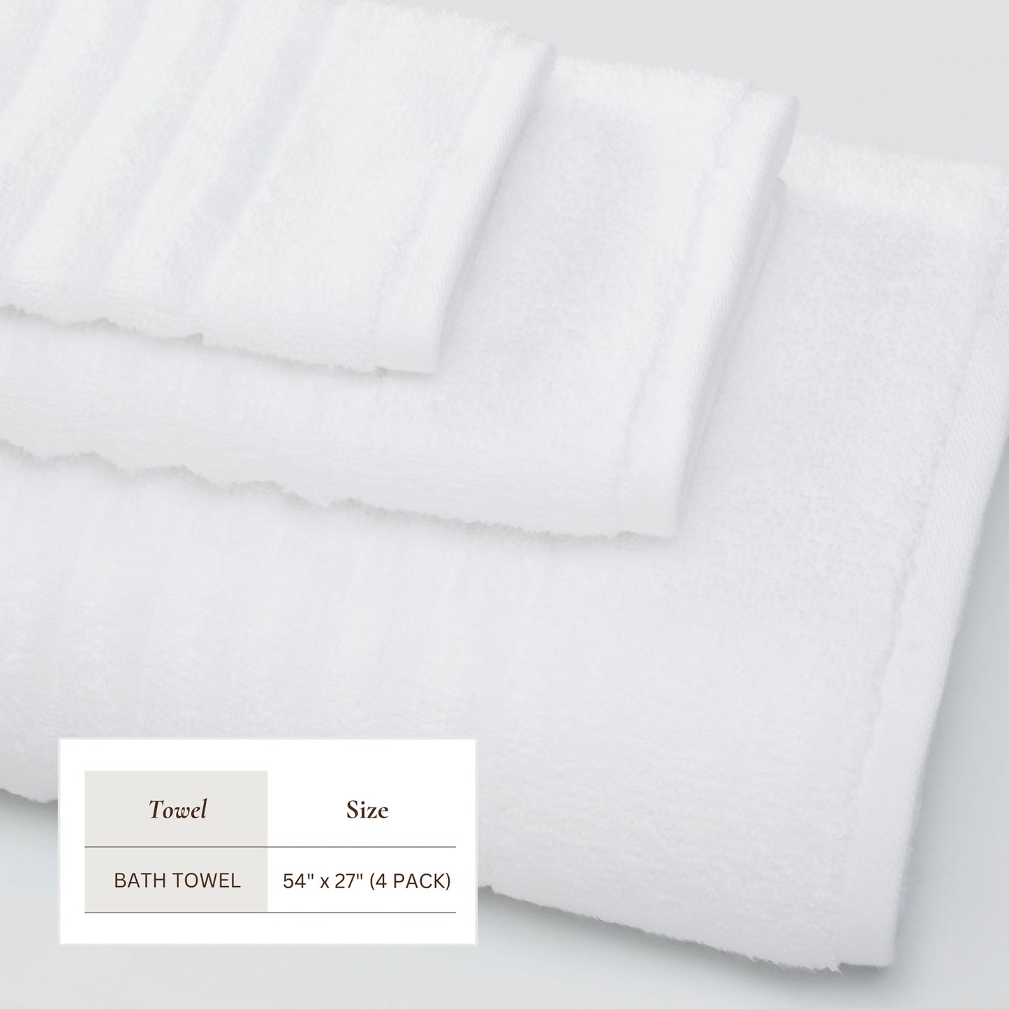 Karina Collection Luxury Cotton Bath Towels With Combed Cotton And Modern Ribbed Texture