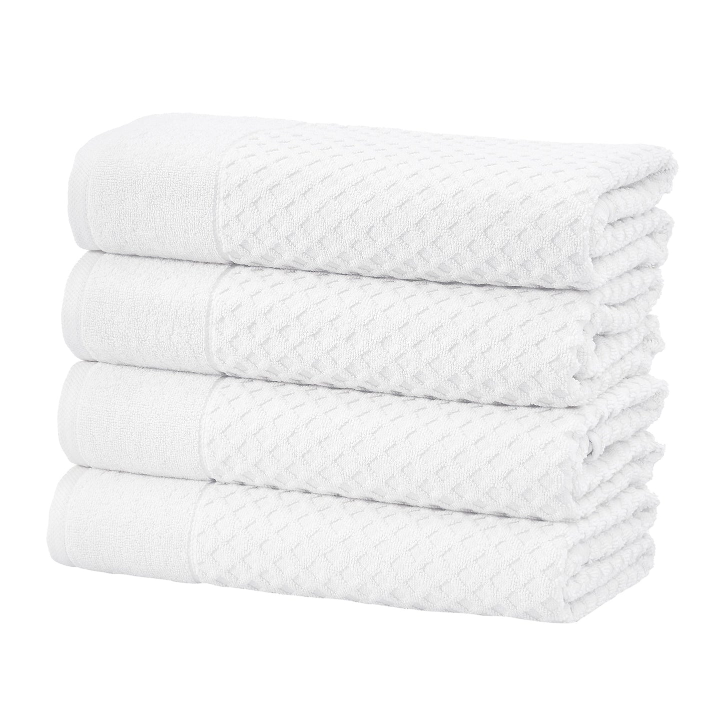 Cotton Diamond Waffle Weave Bath Towel Set Grayson Collection Low Twist Two Ply Towels For Everyday Luxury