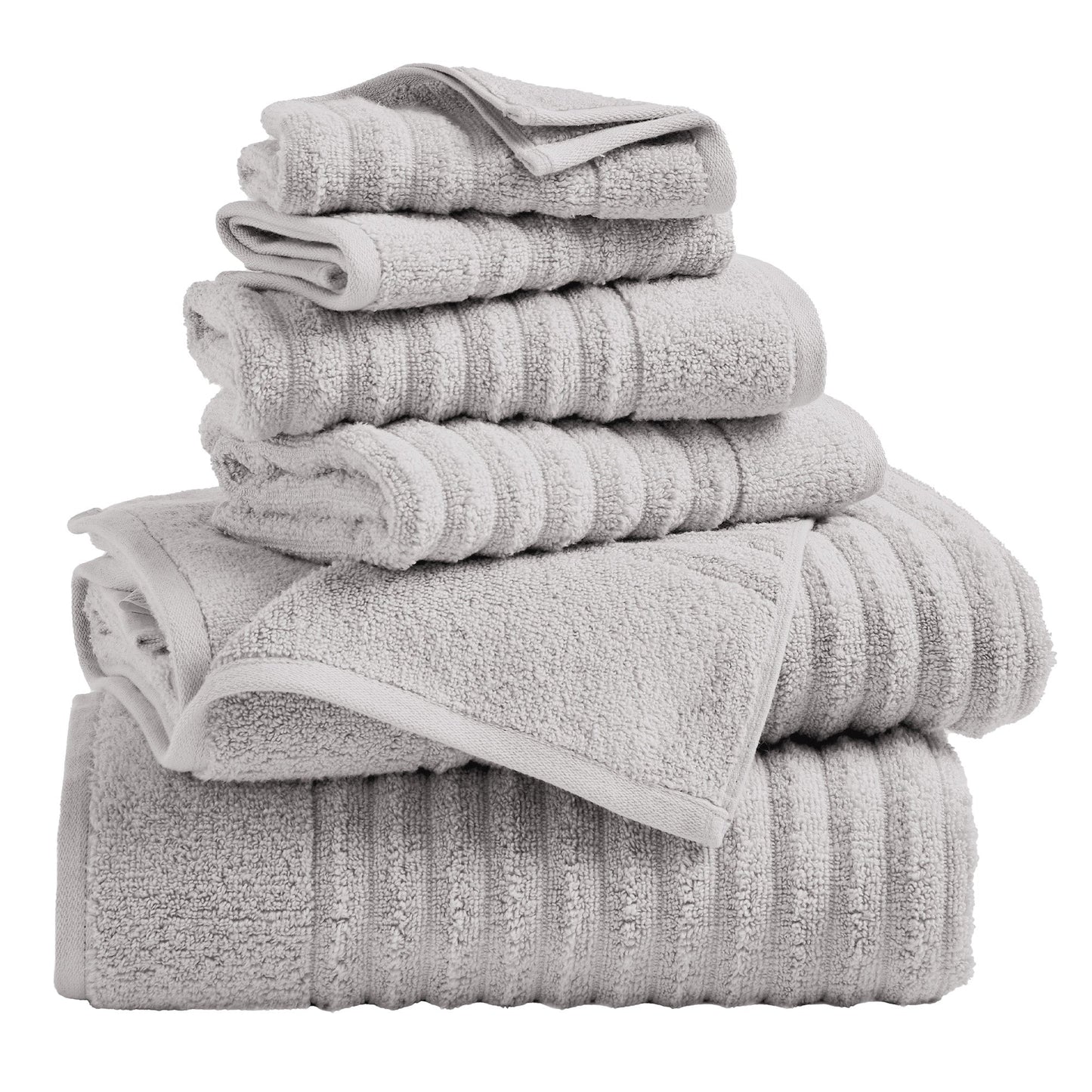 Karina Collection Luxury Cotton Bath Towels With Combed Cotton And Modern Ribbed Texture