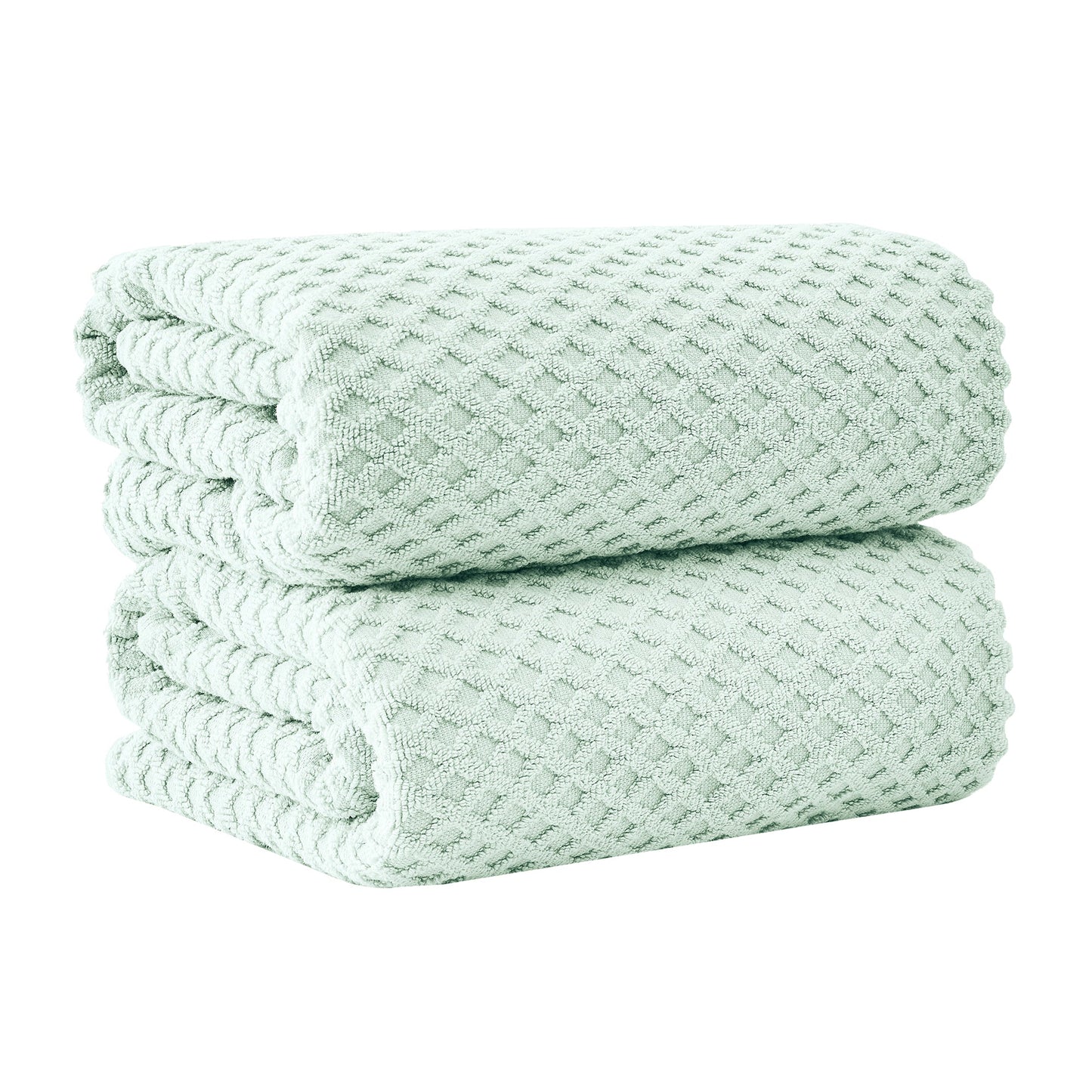 Cotton Diamond Waffle Weave Bath Towel Set Grayson Collection Low Twist Two Ply Towels For Everyday Luxury