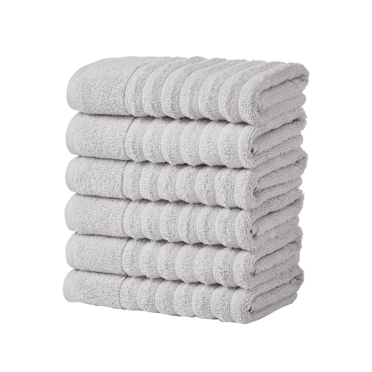 Karina Collection Luxury Cotton Bath Towels With Combed Cotton And Modern Ribbed Texture