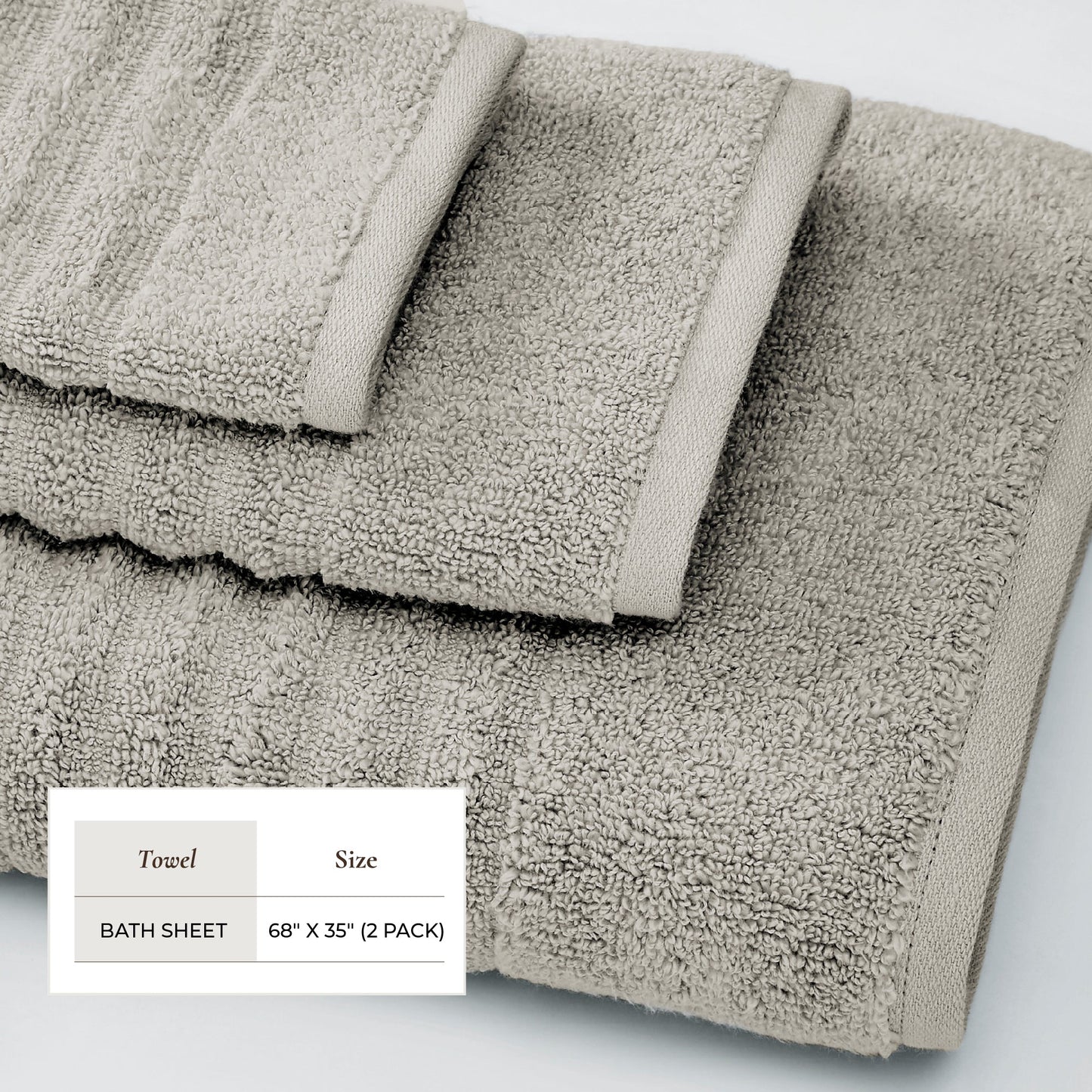 Karina Collection Luxury Cotton Bath Towels With Combed Cotton And Modern Ribbed Texture