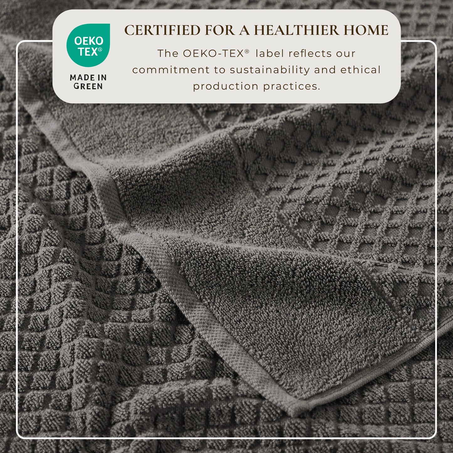 Cotton Diamond Waffle Weave Bath Towel Set Grayson Collection Low Twist Two Ply Towels For Everyday Luxury