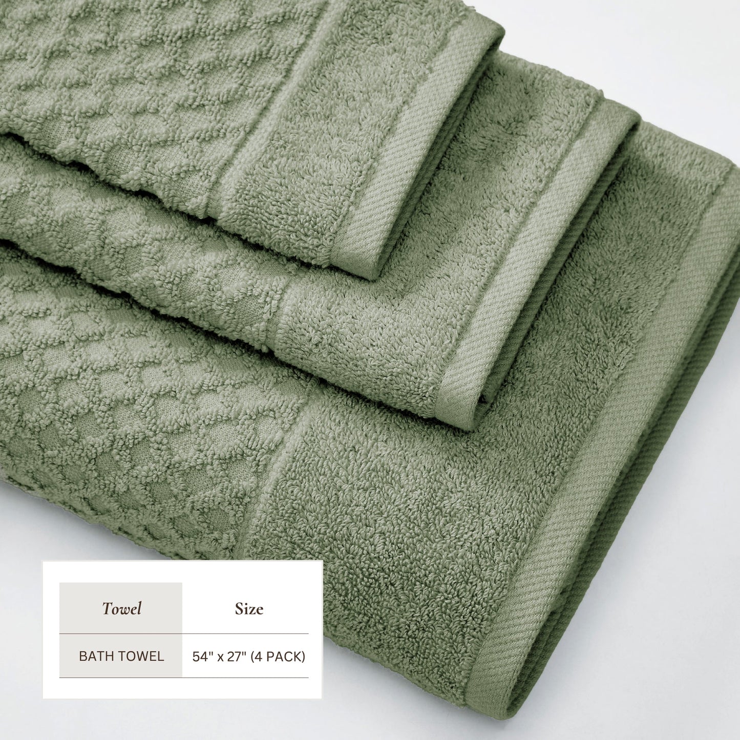 Cotton Diamond Waffle Weave Bath Towel Set Grayson Collection Low Twist Two Ply Towels For Everyday Luxury