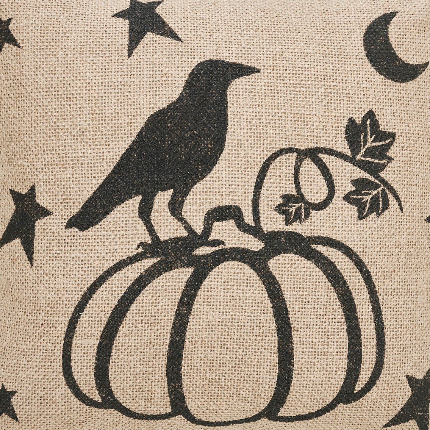 Raven & Pumpkin Gothic Fall Throw Pillow