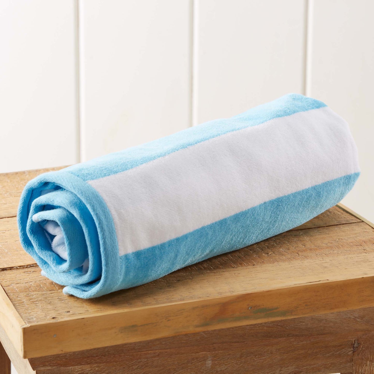 Oversized Cotton Velour Cabana Stripe Beach Towel Novia Collection Ultra Soft for Beach Poolside Camping
