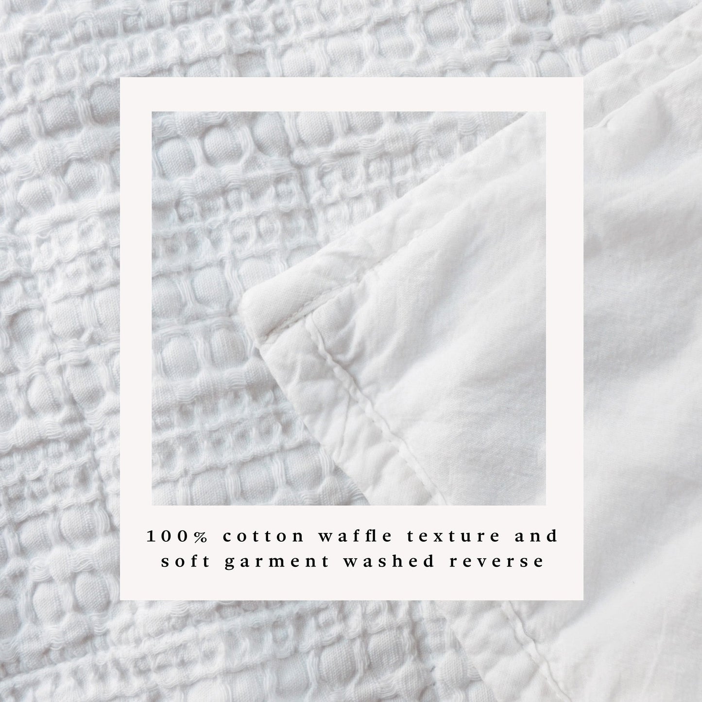 100 Percent Cotton Honeycomb Waffle Quilt Set Garment Washed Genevieve Collection