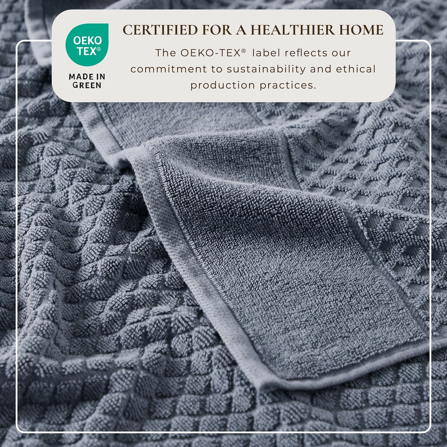 Cotton Diamond Waffle Weave Bath Towel Set Grayson Collection Low Twist Two Ply Towels For Everyday Luxury