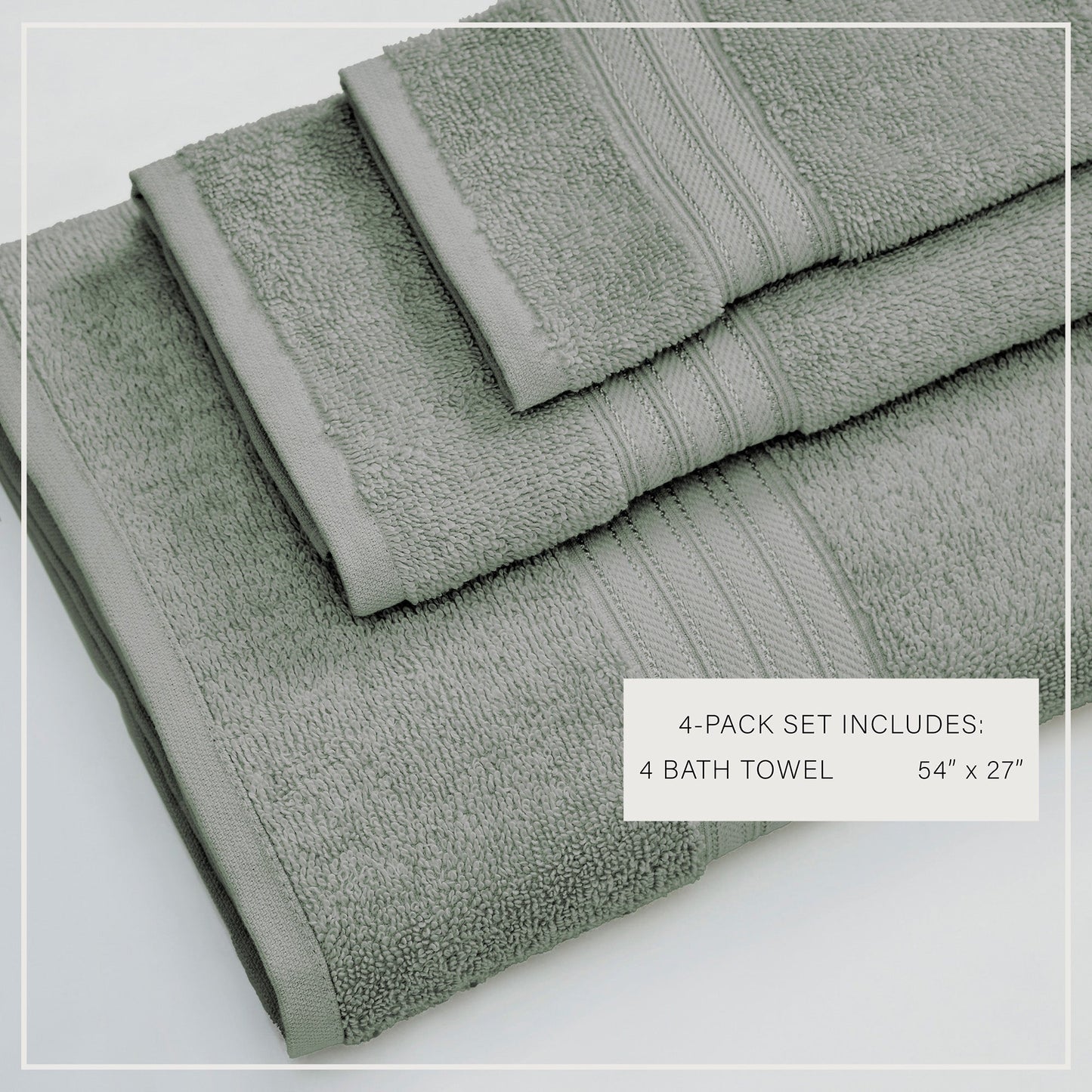 Cooper Collection Cotton Terry Bath Towel Set Lightweight Soft Towels Quick Drying Feather Spun Technology