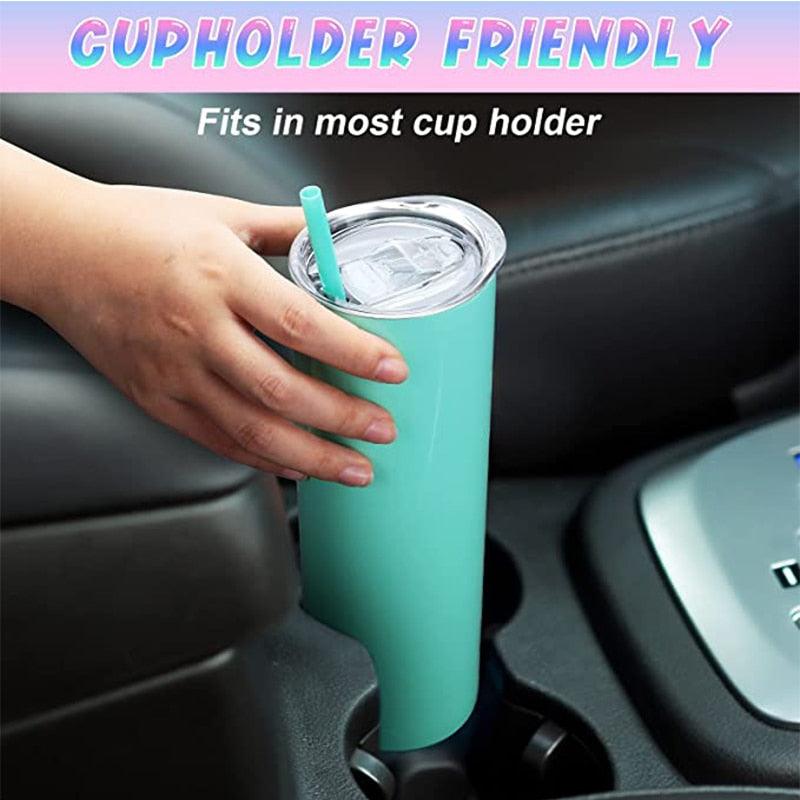 Skinny Stainless Steel Thermos With Straw