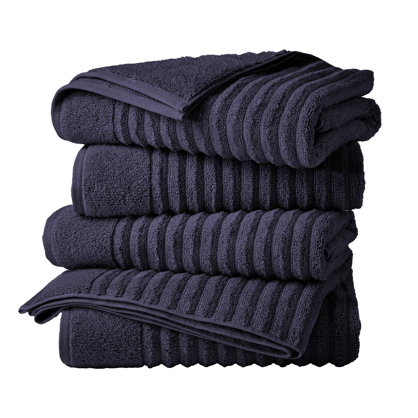 Karina Collection Luxury Cotton Bath Towels With Combed Cotton And Modern Ribbed Texture