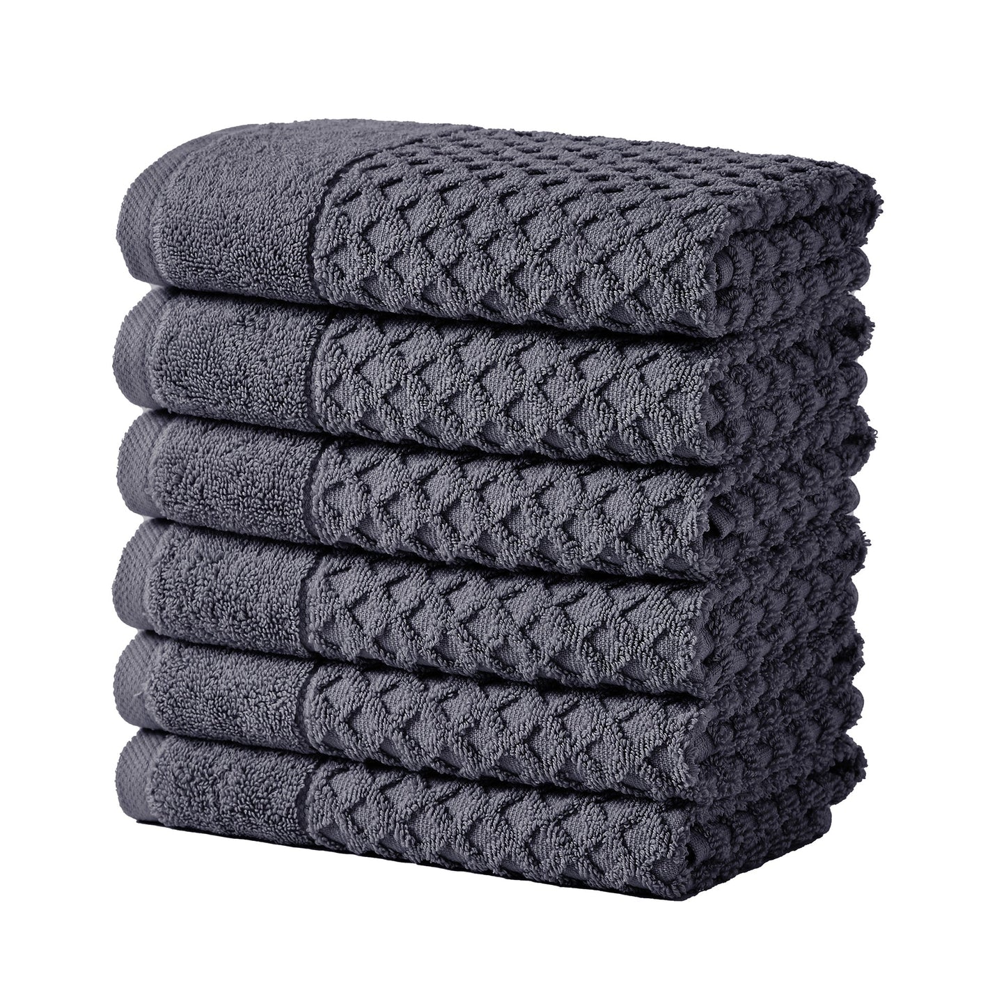 Cotton Diamond Waffle Weave Bath Towel Set Grayson Collection Low Twist Two Ply Towels For Everyday Luxury