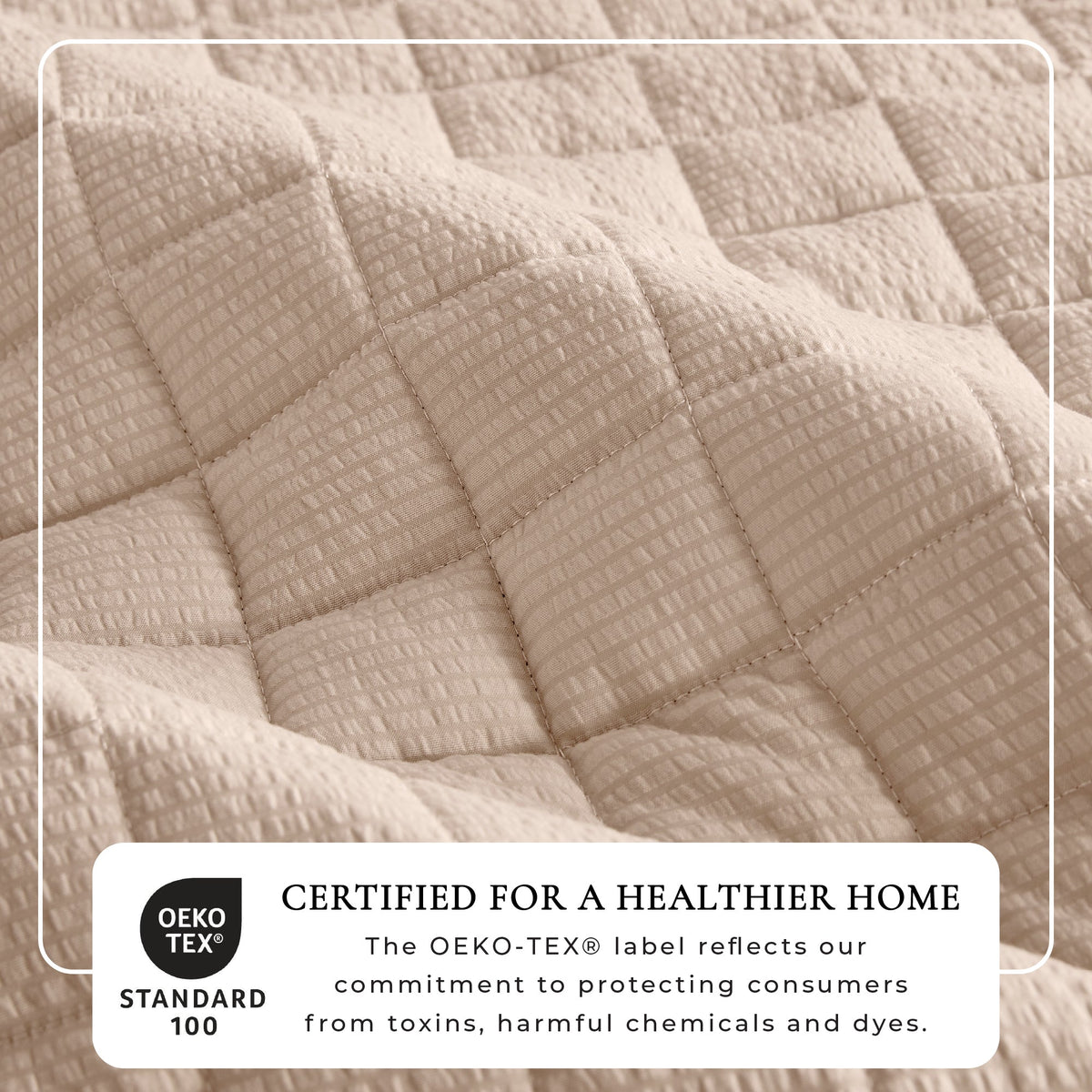 Box-Stitched Seersucker Quilt Set - Seersucker Collection Great Bay Home
