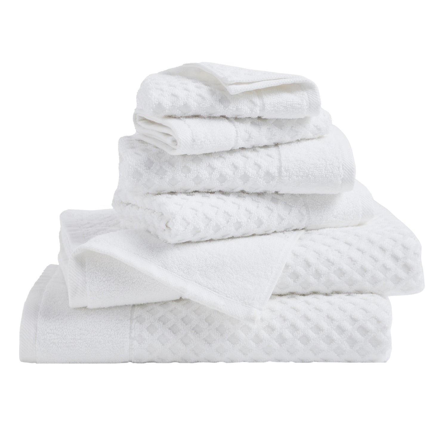 Cotton Diamond Waffle Weave Bath Towel Set Grayson Collection Low Twist Two Ply Towels For Everyday Luxury
