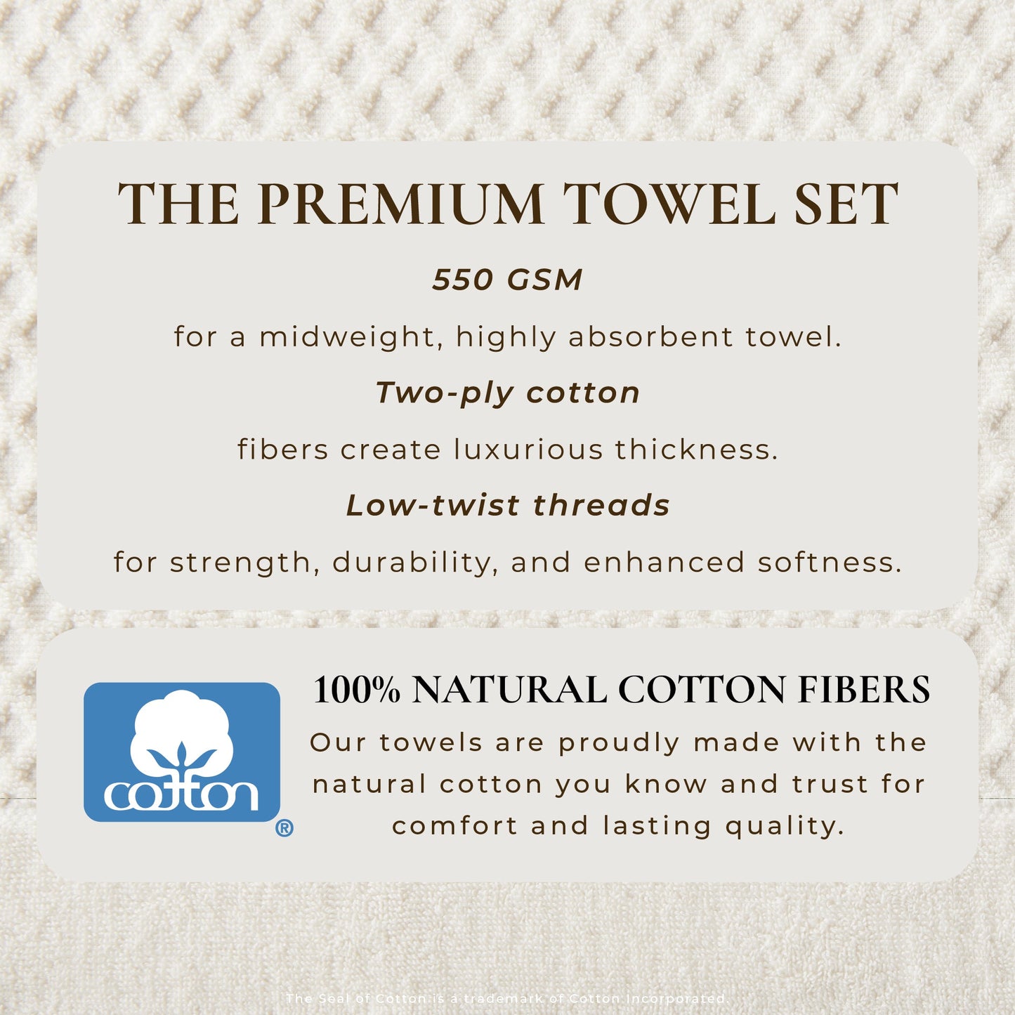 Cotton Diamond Waffle Weave Bath Towel Set Grayson Collection Low Twist Two Ply Towels For Everyday Luxury