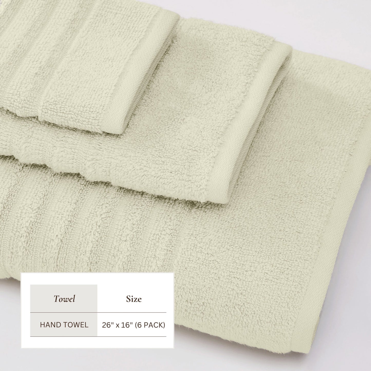 Karina Collection Luxury Cotton Bath Towels With Combed Cotton And Modern Ribbed Texture