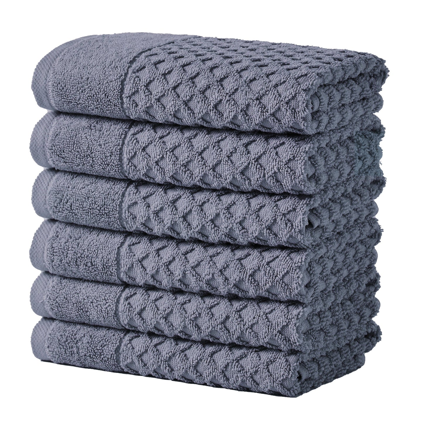 Cotton Diamond Waffle Weave Bath Towel Set Grayson Collection Low Twist Two Ply Towels For Everyday Luxury