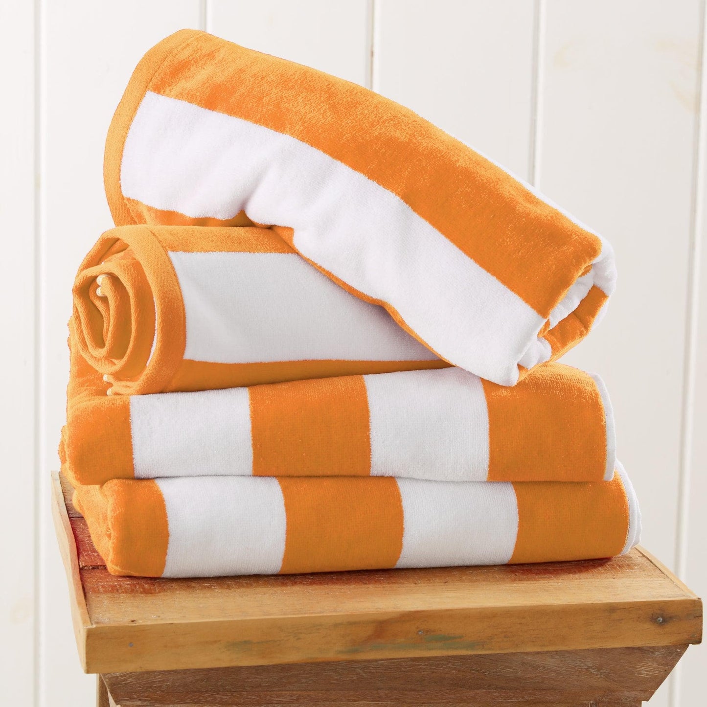 Oversized Cotton Velour Cabana Stripe Beach Towel Novia Collection Ultra Soft for Beach Poolside Camping