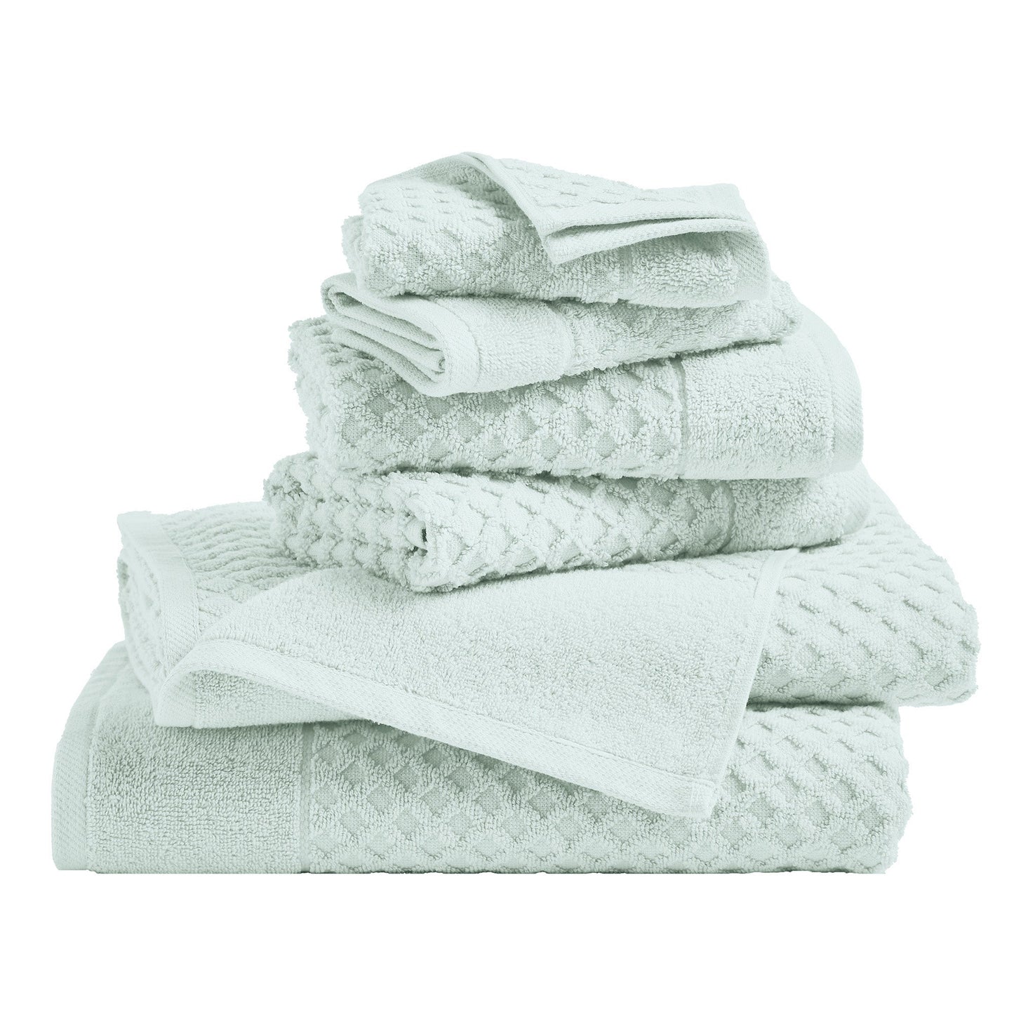 Cotton Diamond Waffle Weave Bath Towel Set Grayson Collection Low Twist Two Ply Towels For Everyday Luxury
