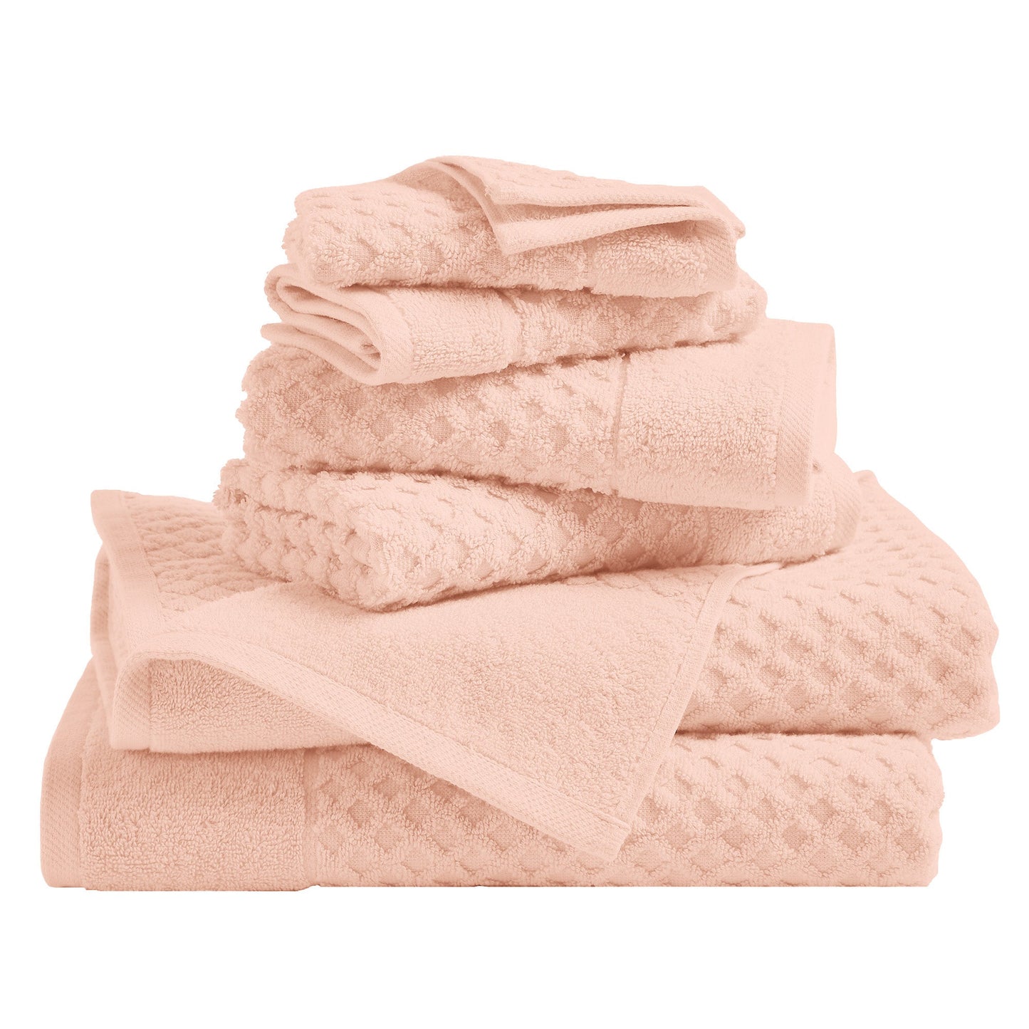 Cotton Diamond Waffle Weave Bath Towel Set Grayson Collection Low Twist Two Ply Towels For Everyday Luxury
