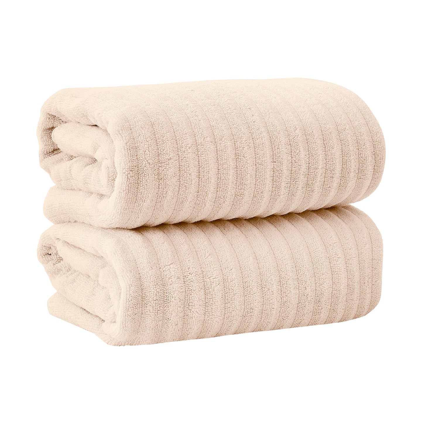 Karina Collection Luxury Cotton Bath Towels With Combed Cotton And Modern Ribbed Texture