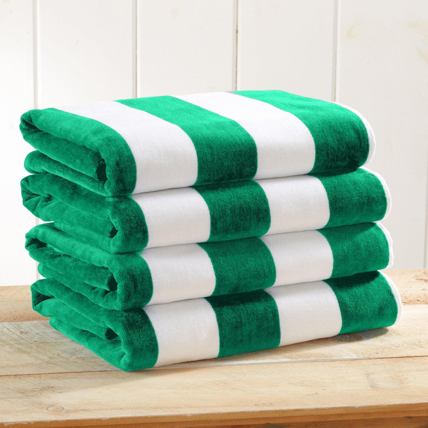 Oversized Cotton Velour Cabana Stripe Beach Towel Novia Collection Ultra Soft for Beach Poolside Camping
