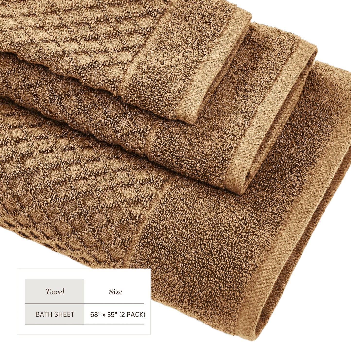 Cotton Diamond Waffle Weave Bath Towel Set Grayson Collection Low Twist Two Ply Towels For Everyday Luxury