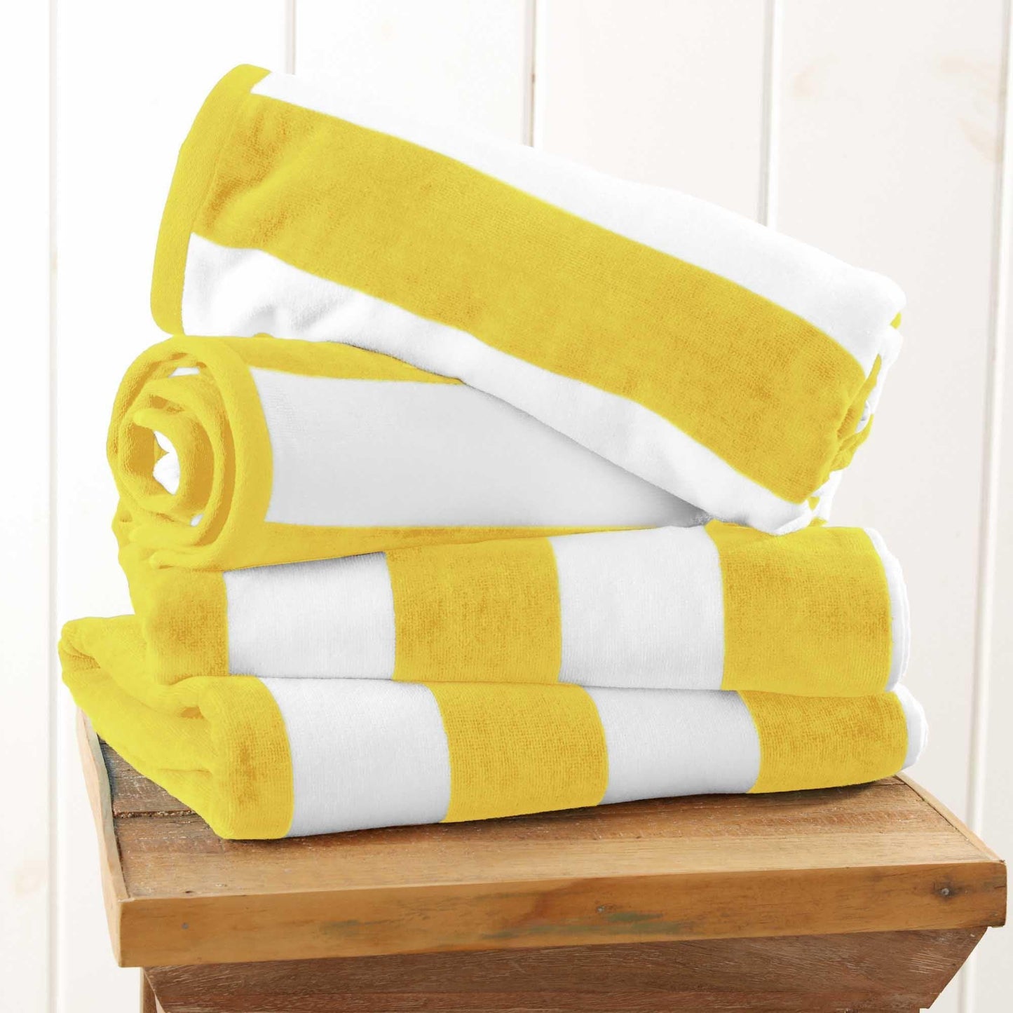 Oversized Cotton Velour Cabana Stripe Beach Towel Novia Collection Ultra Soft for Beach Poolside Camping