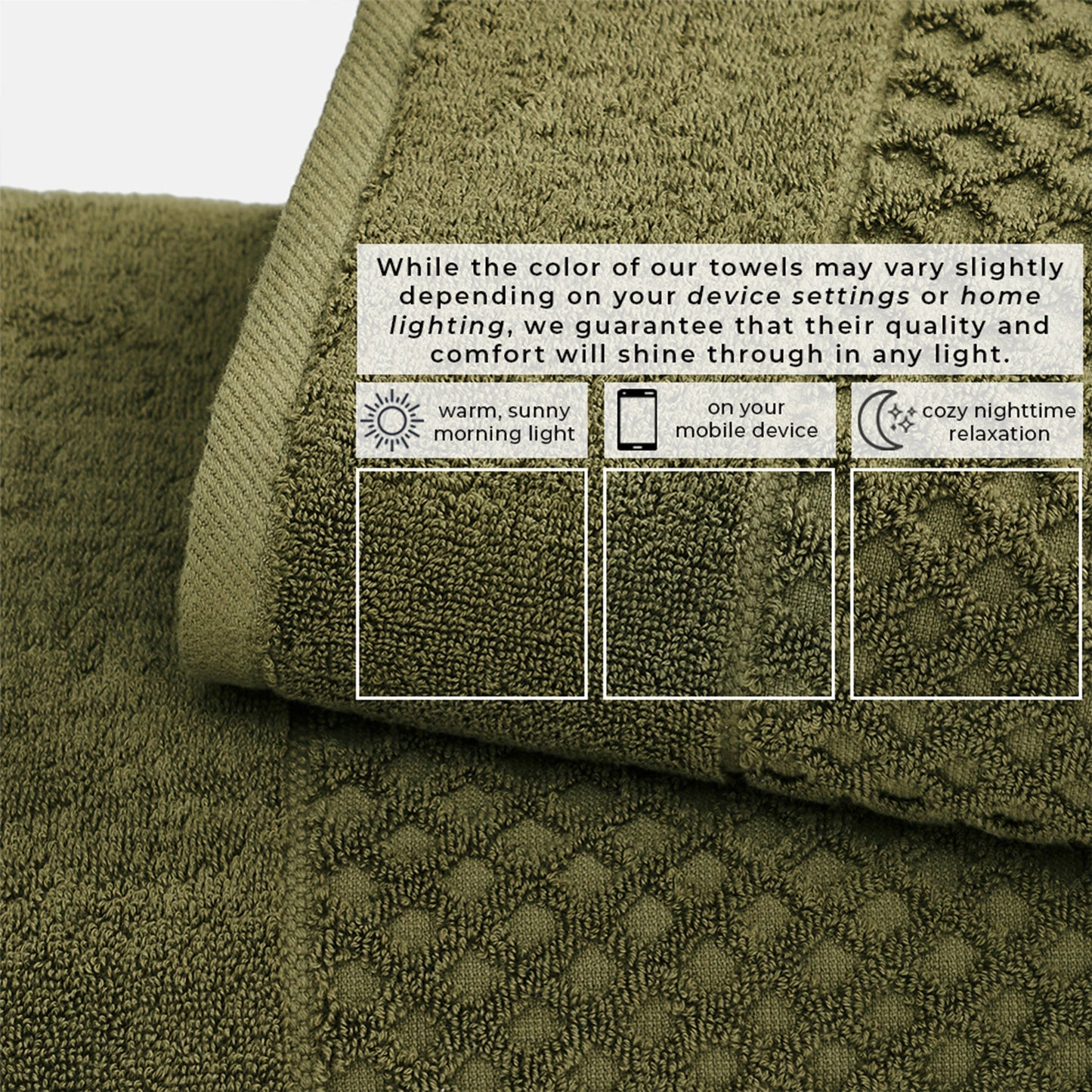 Cotton Diamond Waffle Weave Bath Towel Set Grayson Collection Low Twist Two Ply Towels For Everyday Luxury