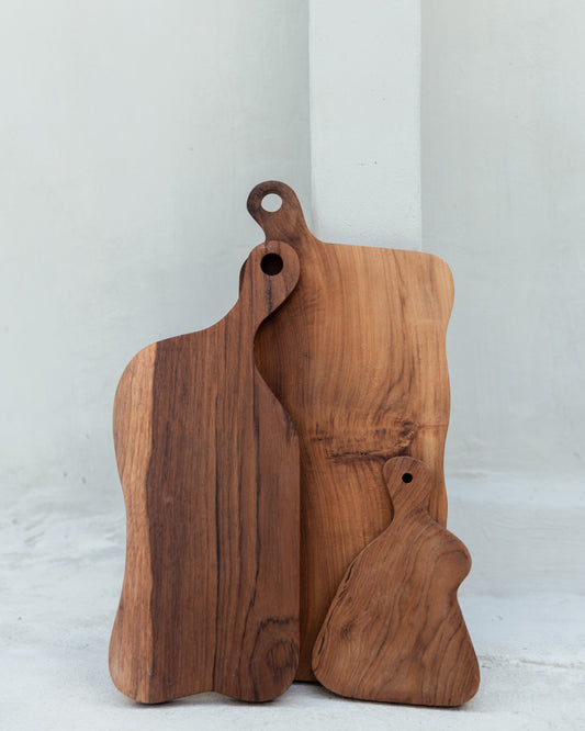 Teak Wavy Charcuterie Boards - 3 sizes