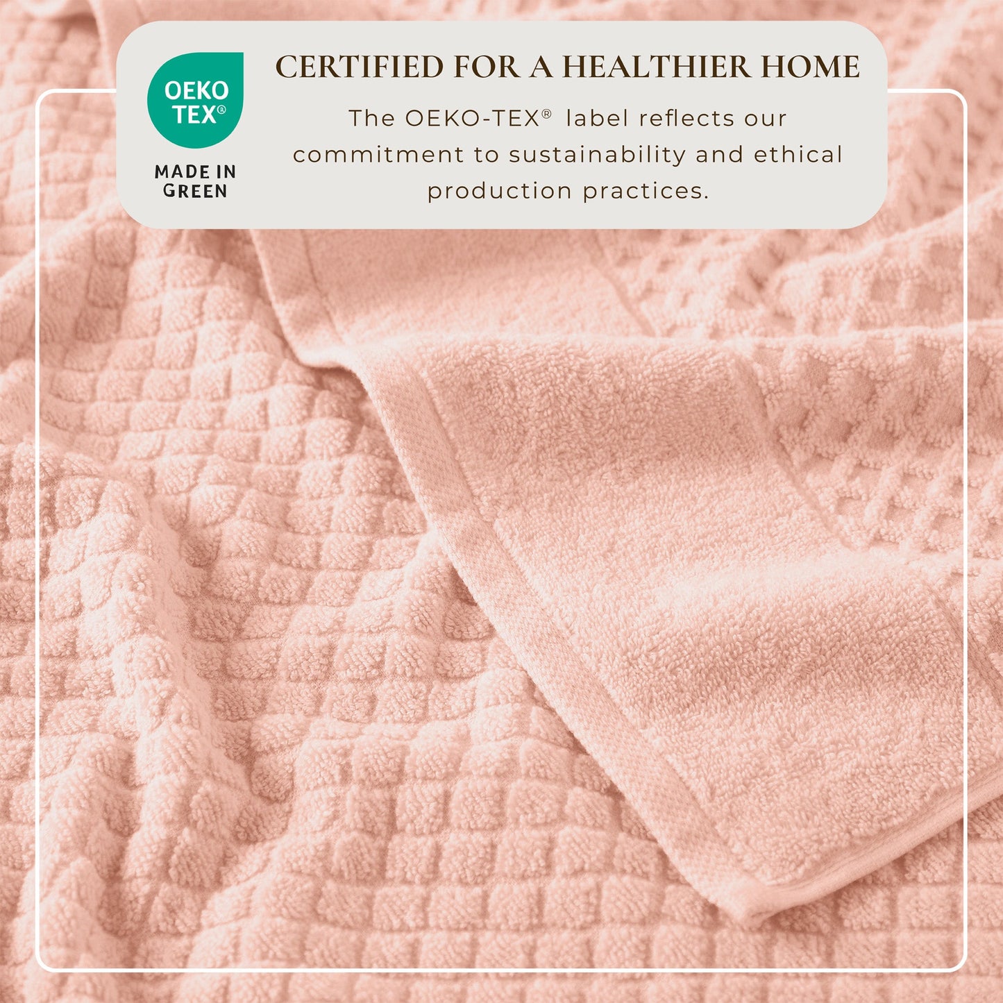 Cotton Diamond Waffle Weave Bath Towel Set Grayson Collection Low Twist Two Ply Towels For Everyday Luxury