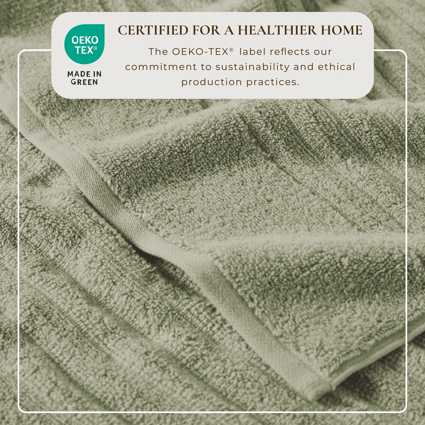 Karina Collection Luxury Cotton Bath Towels With Combed Cotton And Modern Ribbed Texture