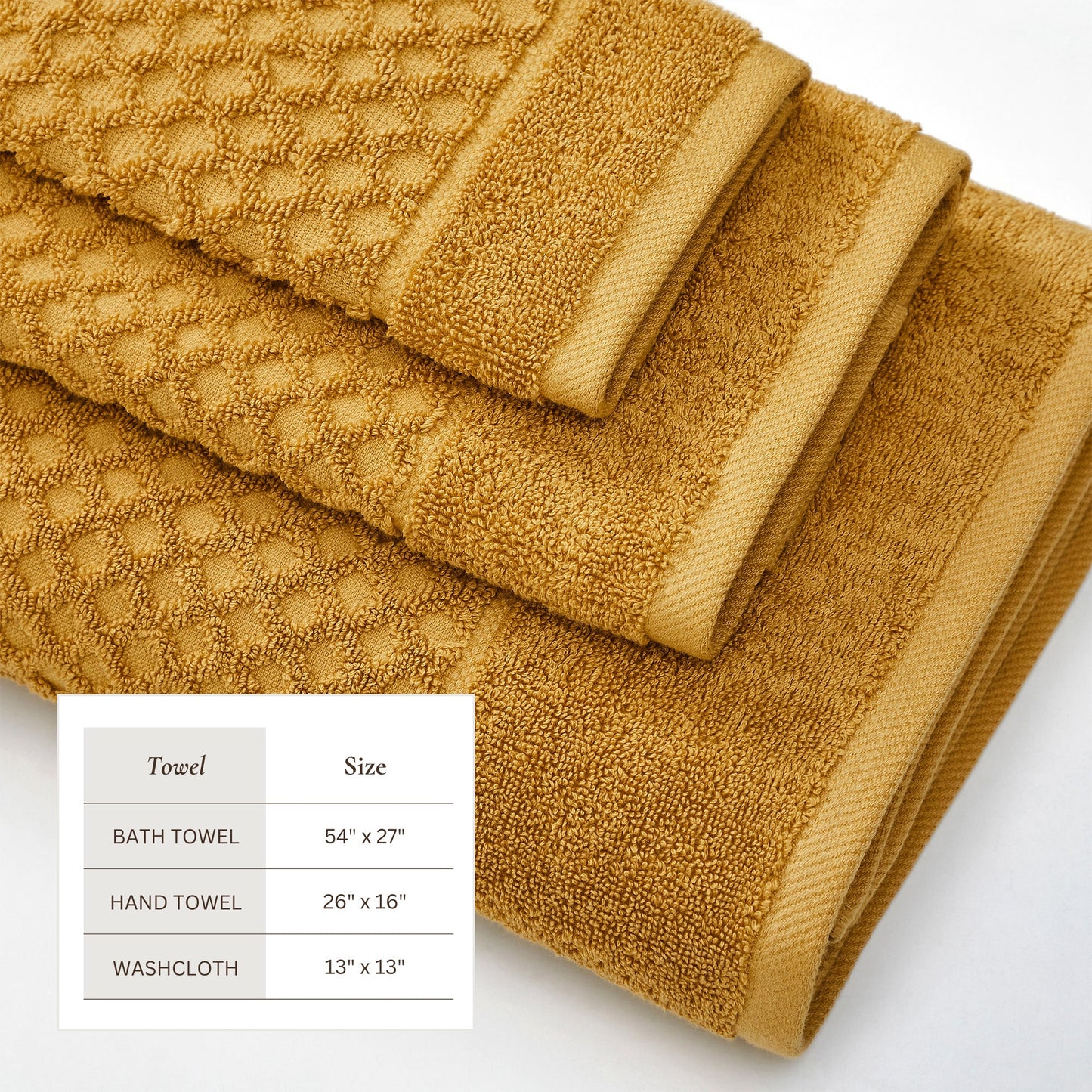 Cotton Diamond Waffle Weave Bath Towel Set Grayson Collection Low Twist Two Ply Towels For Everyday Luxury