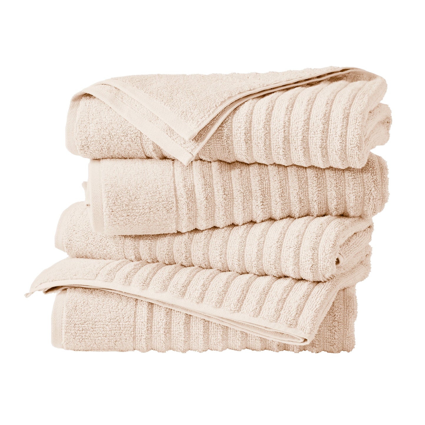 Karina Collection Luxury Cotton Bath Towels With Combed Cotton And Modern Ribbed Texture