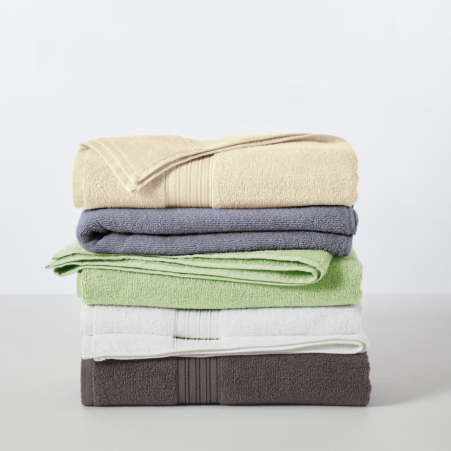 Cooper Collection Cotton Terry Bath Towel Set Lightweight Soft Towels Quick Drying Feather Spun Technology