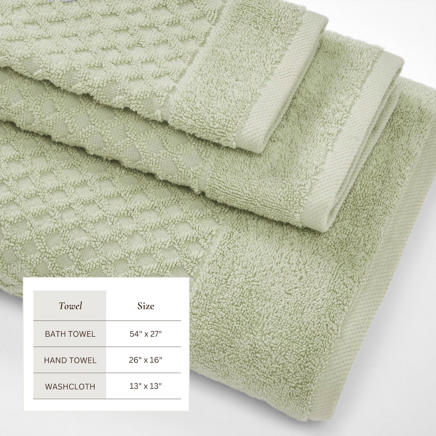 Cotton Diamond Waffle Weave Bath Towel Set Grayson Collection Low Twist Two Ply Towels For Everyday Luxury