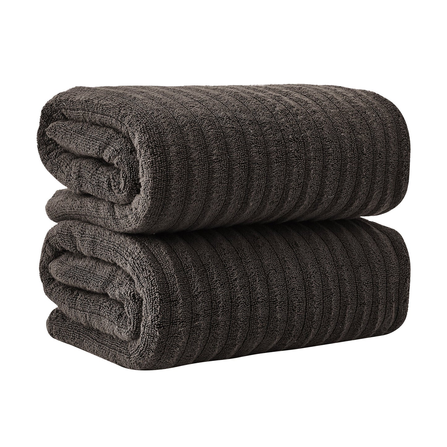 Karina Collection Luxury Cotton Bath Towels With Combed Cotton And Modern Ribbed Texture